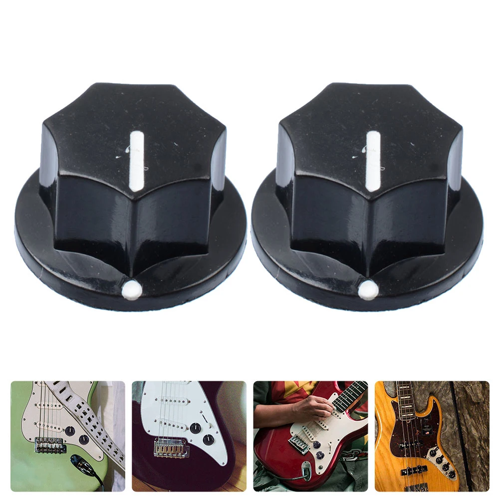 

2pcs Plastic Rotary Control Turning Knobs Shaft Potentiometer For Electric Guitar Bass Amplifier Volume Tone Adjustment