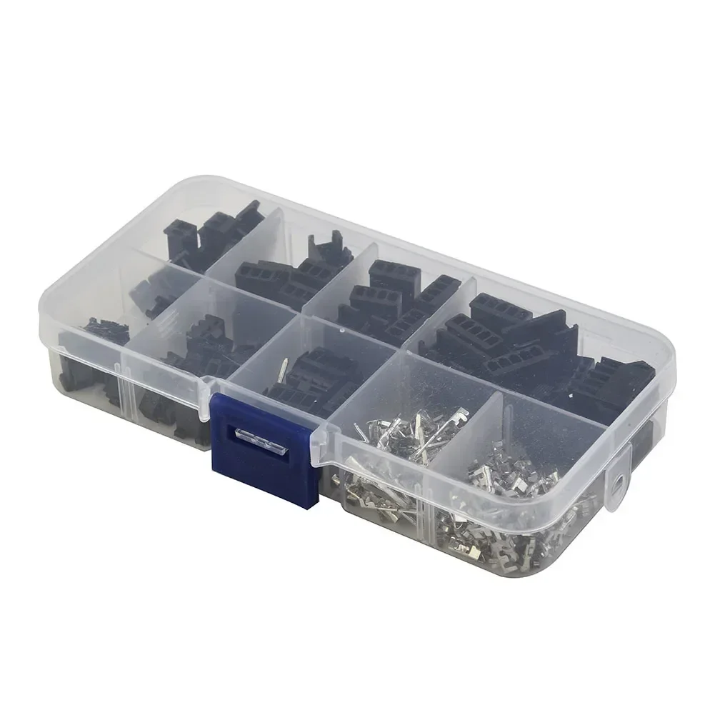 2.54mm Pitch 2 Pin to 5 Pin Male Female Wire Connectors with Housing for Automotive Industrial and Electronic Applications