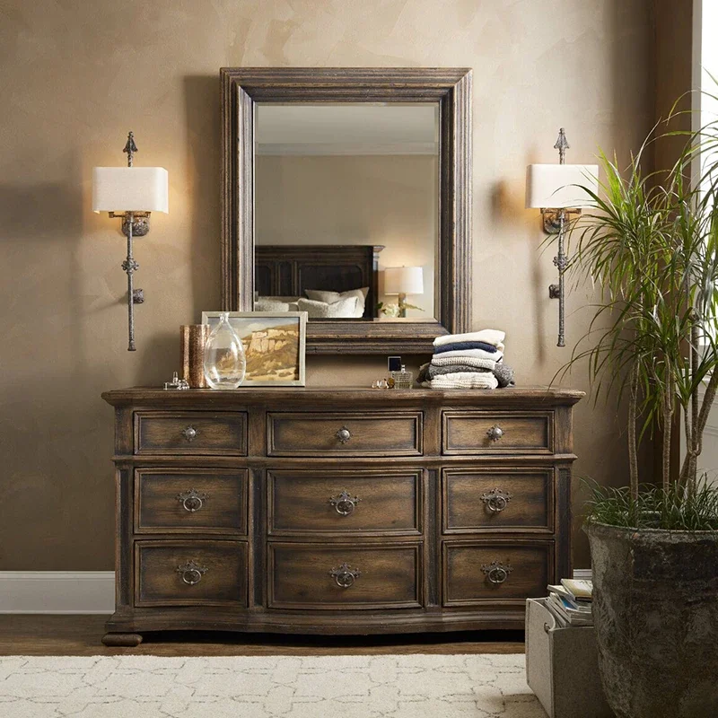Solid wood bedroom wooden storage cabinet oak storage cabinet living room