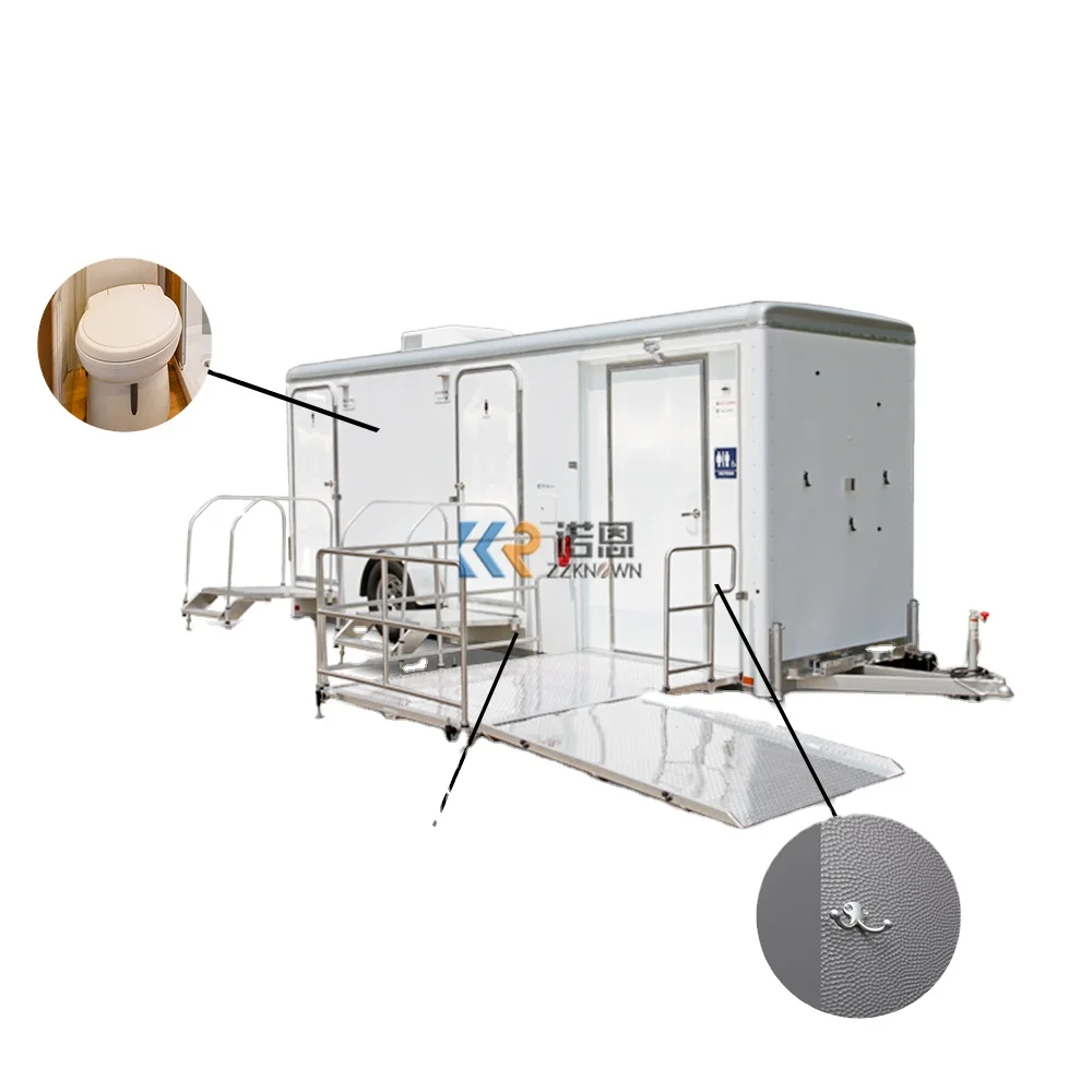 China Luxury Movable Toilets Of Moving Wc Portable Shower Restroom For Sale Prefab Mobile Toilet Trailer