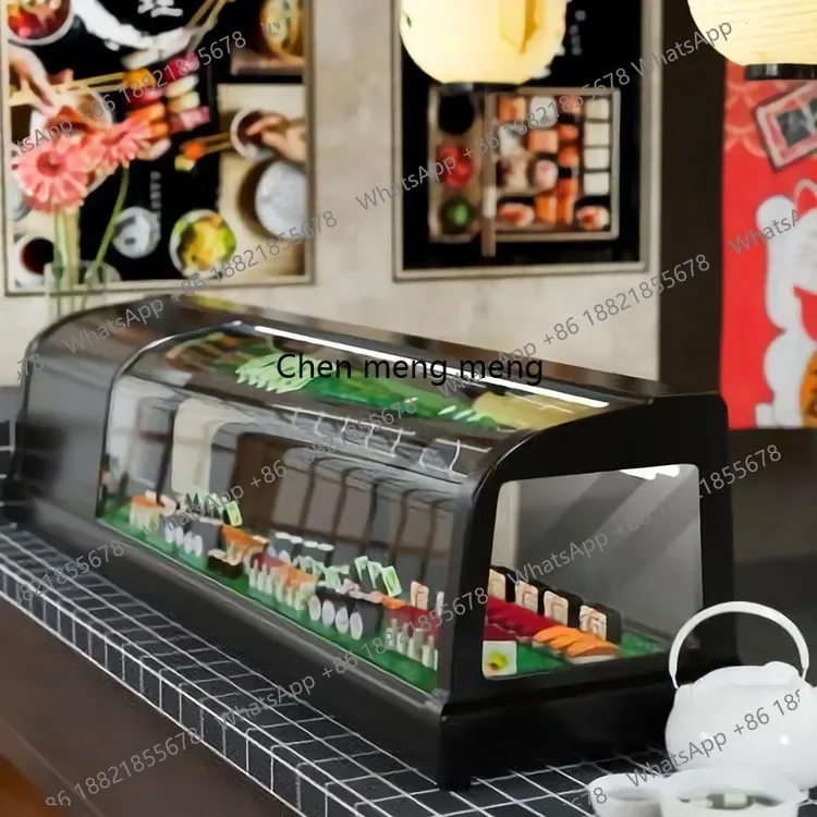 Commercial Sushi Sashimi Cabinet Japanese Cuisine Salmon Sea Freshness  Countertop Commercial Single Layer Display Cabinet
