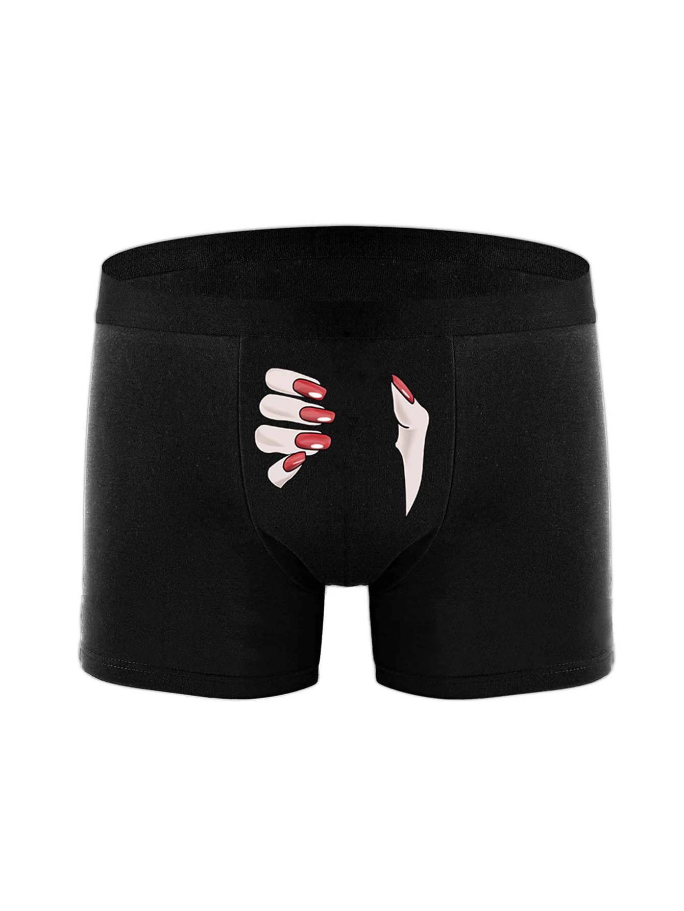 Men's Fashion Letter Print Panties & Boxer Briefs, Print Boxer Shorts (M/L/XL), Breathable Underpanty