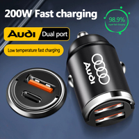 Car Charger Fast Charging USB Type-C Power Adapter Accessories For Audi A7 A3 A4 A6 A5 Q5 A1 Q7 Q3 Q4 TT SQ5 RSQ3 RSQ8 S3 S4 RS5