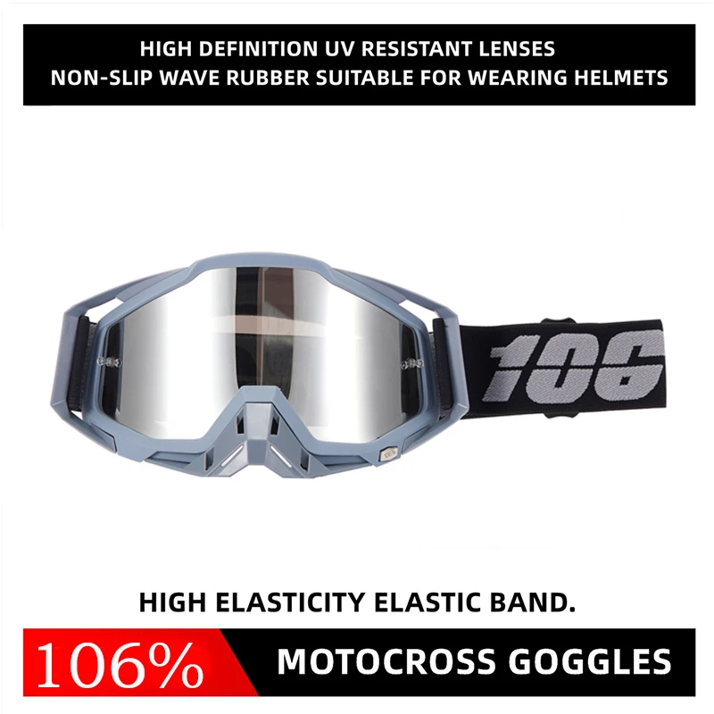 lunettes de Motocross moto lunettes de soleil homme coupe-vent Protection ski cyclisme course lunettes tout-terrain Film détacha