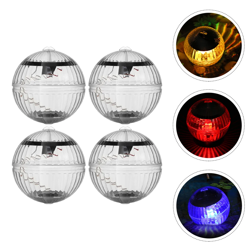 

4Pcs Solar Floating Pond Light Color Changing Waterproof LED Pool Light Outdoor Garden Yard Swimming Pool Decoration Lamp
