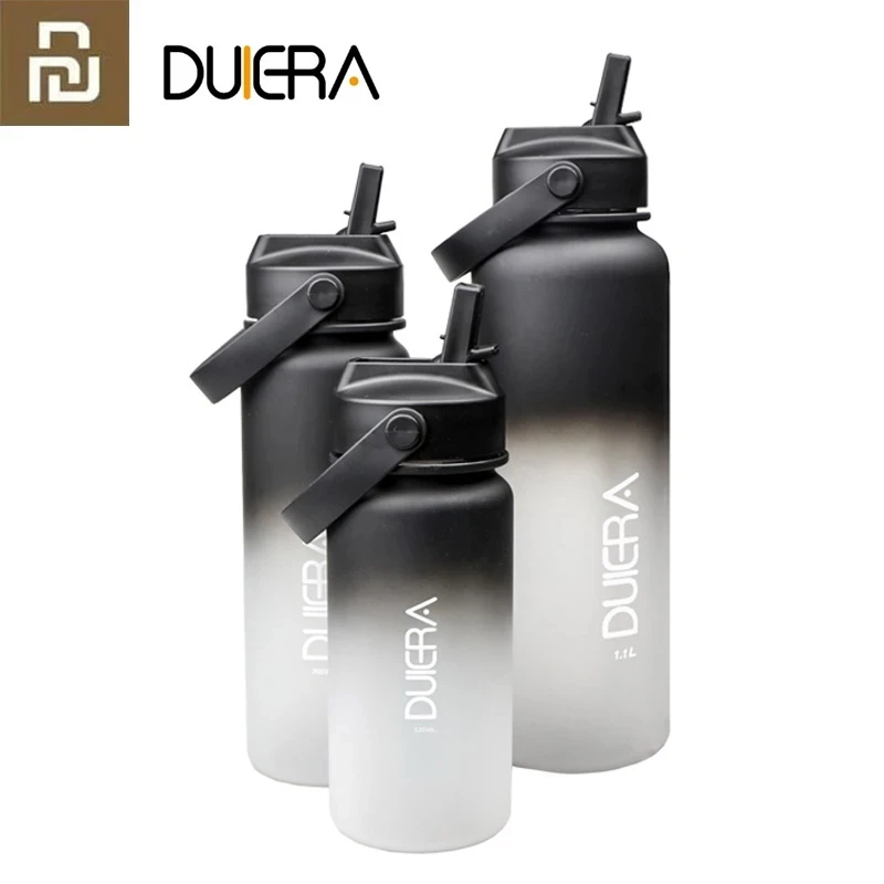 Youpin DUIERA Sports Gradient Tritan Water Cup 700ml /1100ml High Capacity Sealed Against Leaks Suction Port Design for Outdoor