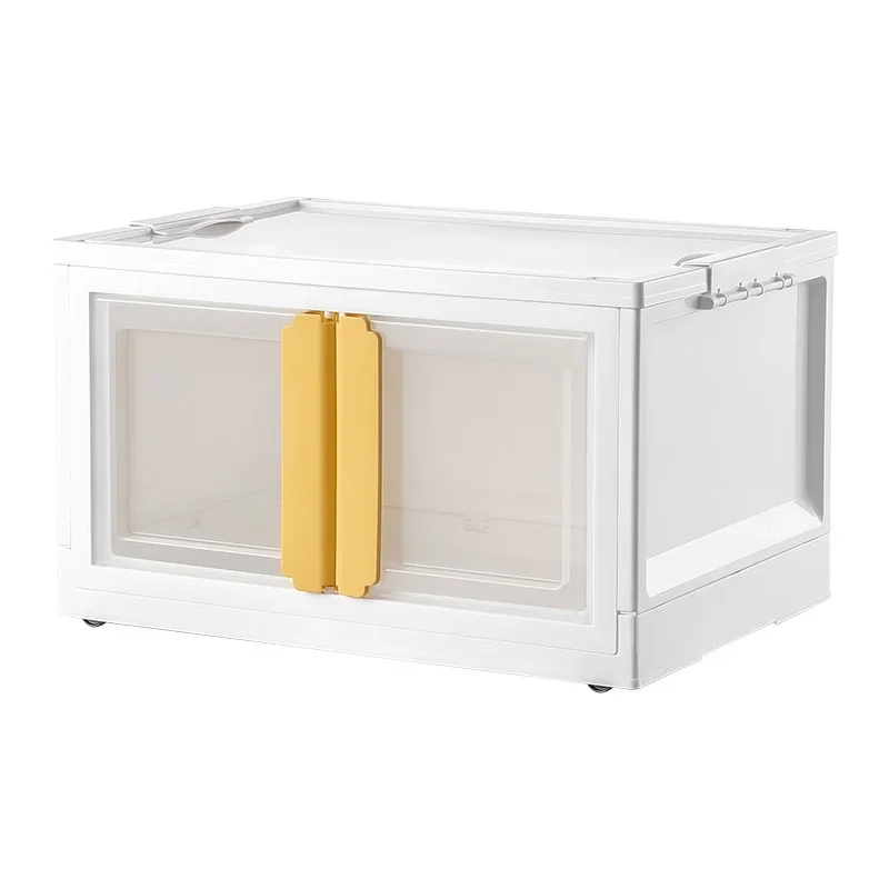

Large-capacity Folding Storage Box Household Clothes Organizer Closet Living Room Book Toy Organizer Box Transparent Plastic