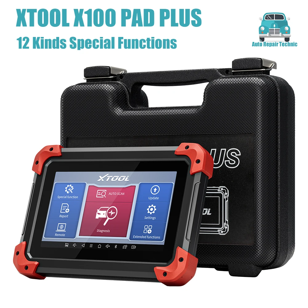 Originnal X100 PAD PLUS OBDII Car Diagnostic Tool X100 Key Programmer With 12 Special Functions Update Online for X-TOOL