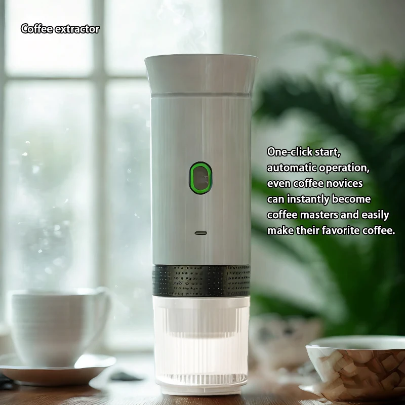 

Electric Wireless Heating Coffee Machine Fit for Coffee Capsule/Powder Travel Coffee Maker for Car & Home Camping Travel