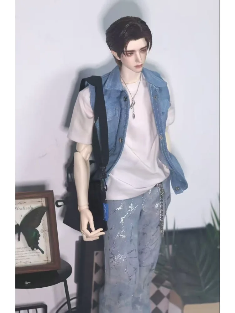 

Одежда для кукол BJD для кукол ID75, футболка, жилет, брюки, комплект, аксессуары для одежды для кукол (без куклы)