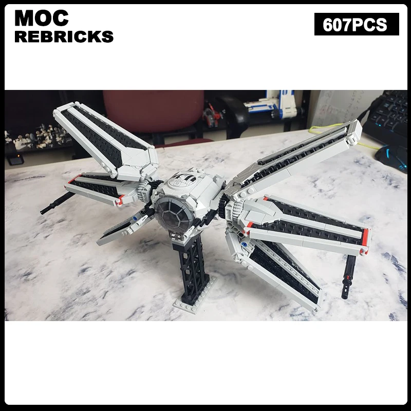 

Space War Series Cyclone Starfighter MOC Building Block Interstellar Spacecraft Assembly Model BricksToys Children's Christmas G