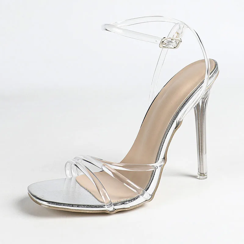 

Transparent Thin Heels Sandals For Women Pumps Shoes Summer Spring Fashion Open Toe High Heels Sexy Ladies Shoes Sandals