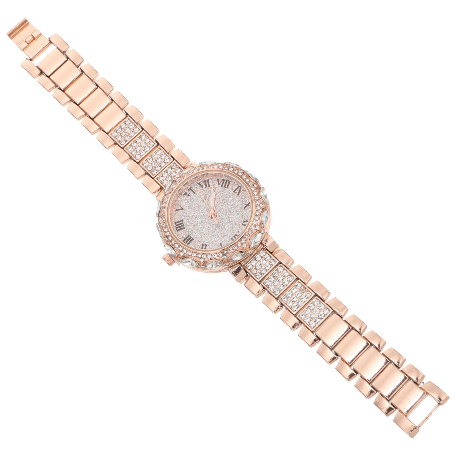 

Rhinestone Watch Women Ladies Steel Material Adjustable Strap Girls Wristwatch Students Fashion Quartz Timepiece Gift