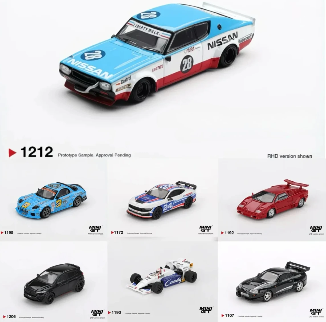**Neuheiten Teil 2**MINIGT Kaido House 1:64 S15 SILVIA ATHLETE RX-7 VeilSide R32 M3 Kaido KW V1 Druckguss-Modellauto – Detail 1