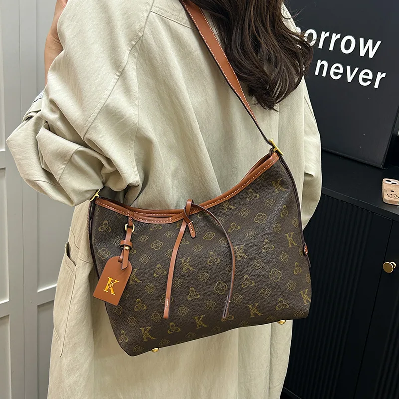 

​​2025 New Women Vintage Underarm Bag Large Capacity Multi-way Crossbody Shoulder Purse Adjustable Strap for Daily Use​