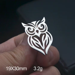Men's Lapel Brooch Owl Shaped Fashion Brooch Stainless Steel Plated Color Wedding Dress Jewelry Birthday Gift for Boyfriend