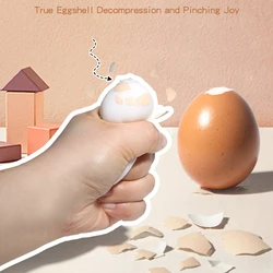 Egg Stress Ball Squeeze Toy Squishy Toy  Eggshell Crush Toy Anti Stress Balls Anxiety Relief Gizmo Toys Sensory Toys