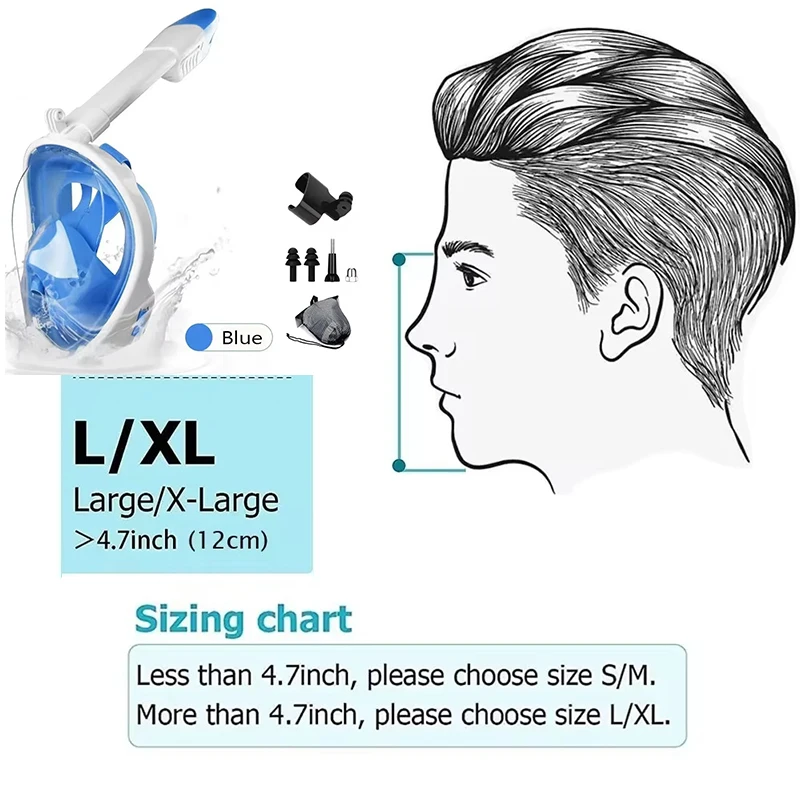 Podwodne nurkowanie z rurką pełna twarz dorosłe dzieci zestaw masek do pływania nurkowanie maski oddechowe przeciwmgielne bezpieczne oddychanie dla