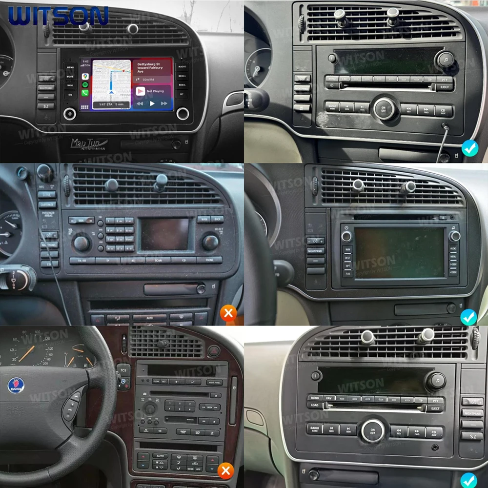 7 "أندرويد OEM نمط ل SAAB 9-3 93 2005 2006 2007 2008 بدون DVD شاشة سطح السفينة واي فاي CarPlay راديو راديو السيارة الملاحة ستيريو #2