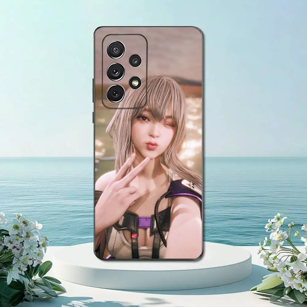 เคสโทรศัพท์ลายศิลปะน่ารัก S-Stellar B-Blades สำหรับ Samsung S22,S21,S20,S10,S9,S25,S24,S23,Ultra,FE,Plus,Lite, ซิลิโคนนิ่มสีดำ