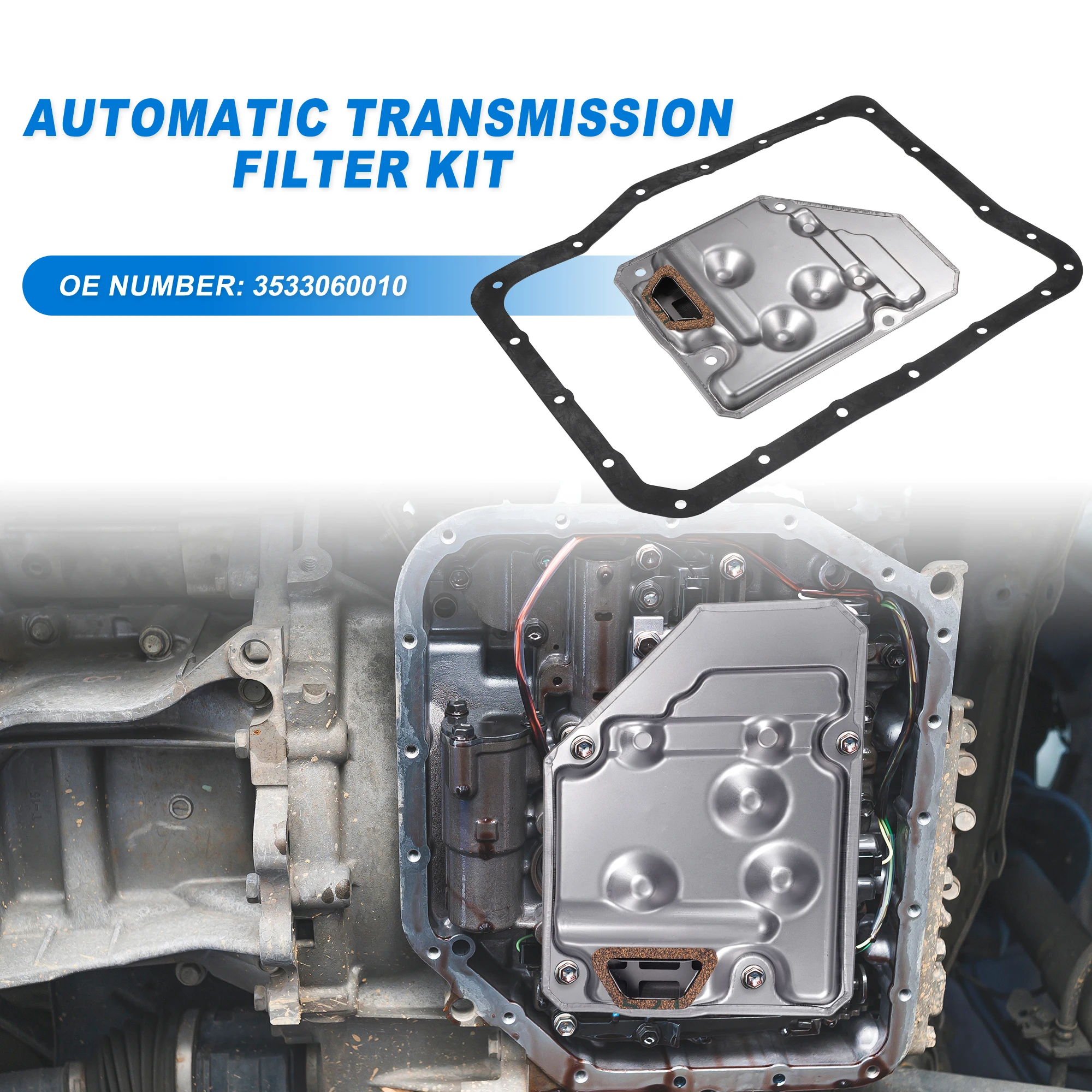 

UXCELL A440F Car Transmission Filter Oil Pan Gasket Kit for Toyota Land Cruiser Base 4.5L L6 - Gas 1993-1995 3533060010