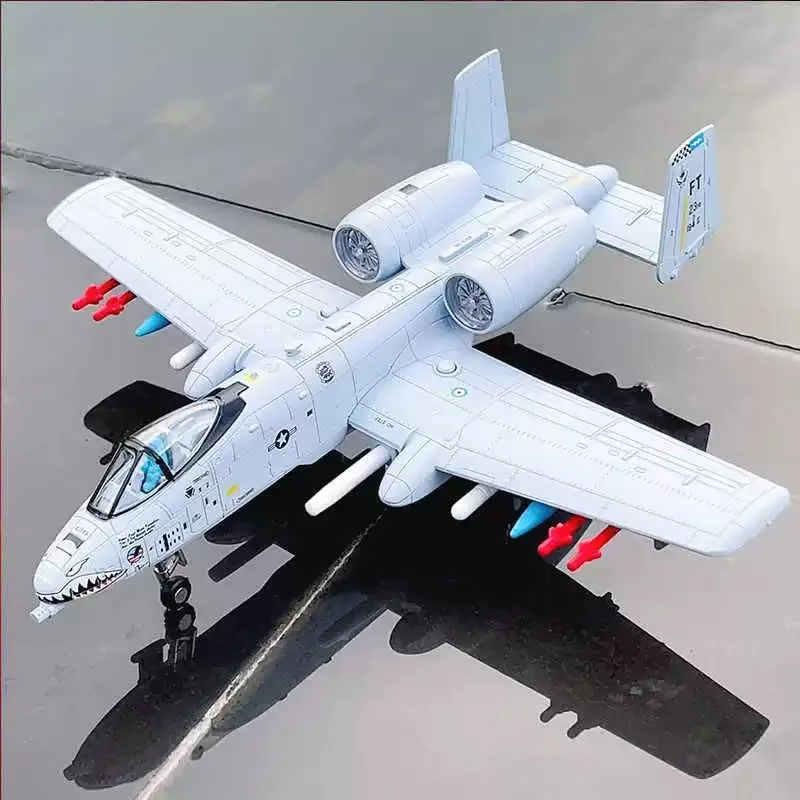 A-10 Thunderbolt II‌ Attack Model Planes Alloy Fighter Jet Diecast Military Model Doors Opened Sound Light For Boys Souvenir Toy