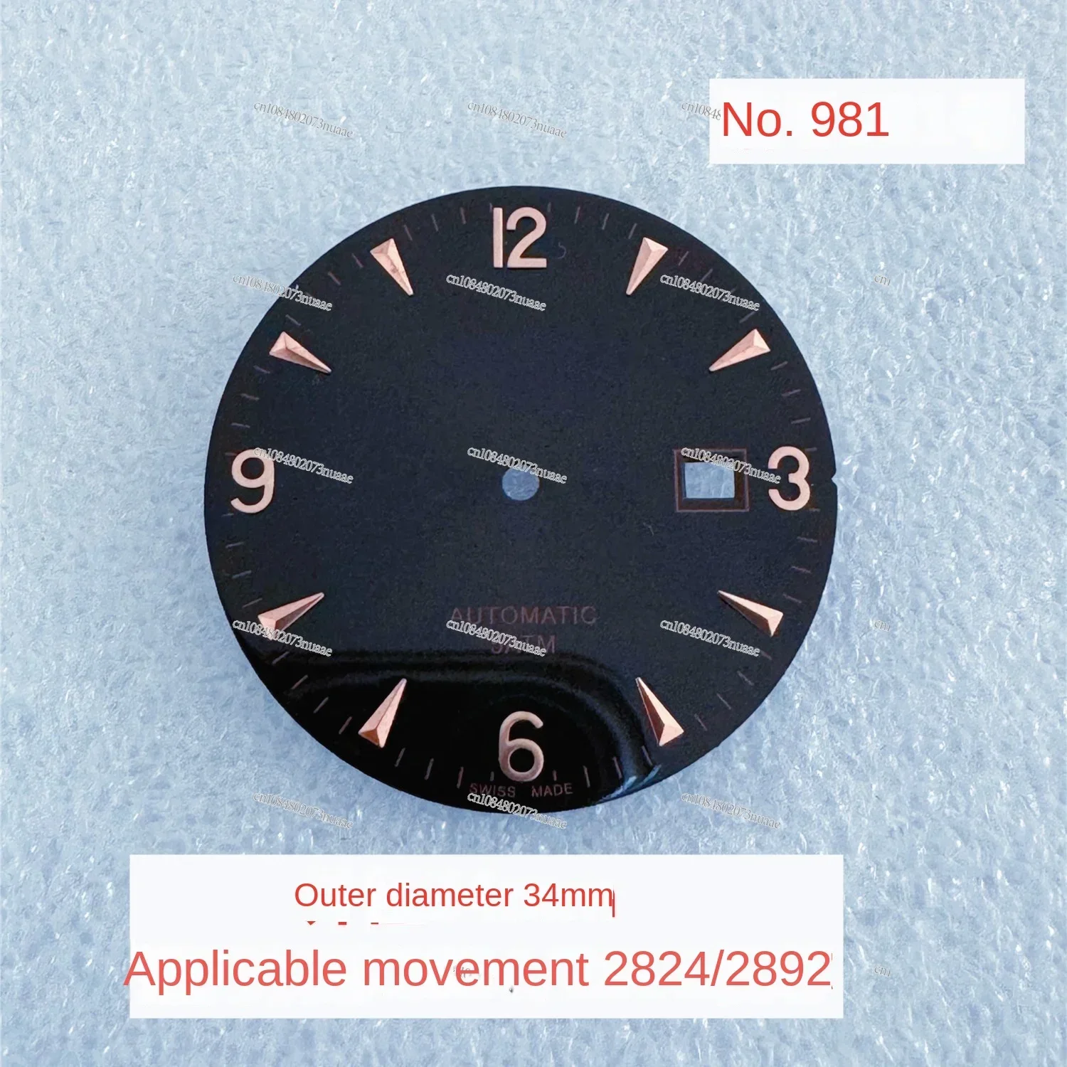 Watch Accessories Dial Literal Surface Dial 34mm 2824 Movement 2892