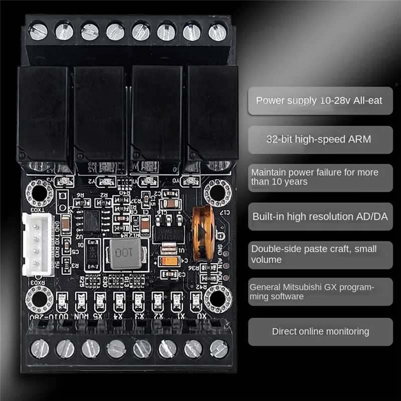 AA63 HOT 1 Piece FX1N-10MR PLC Industrial Control Board Relay Module Analog Input/Output Programmable Delay