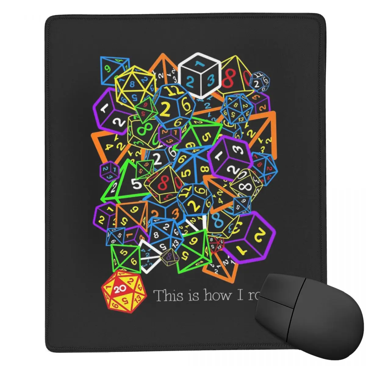 D&D (Dungeons And Dragons) - This Is How I Roll 7x9 in 22x18 cm Mouse Pad Computer Keyboard Mouse Mat Gaming PC Laptop Desk Mat