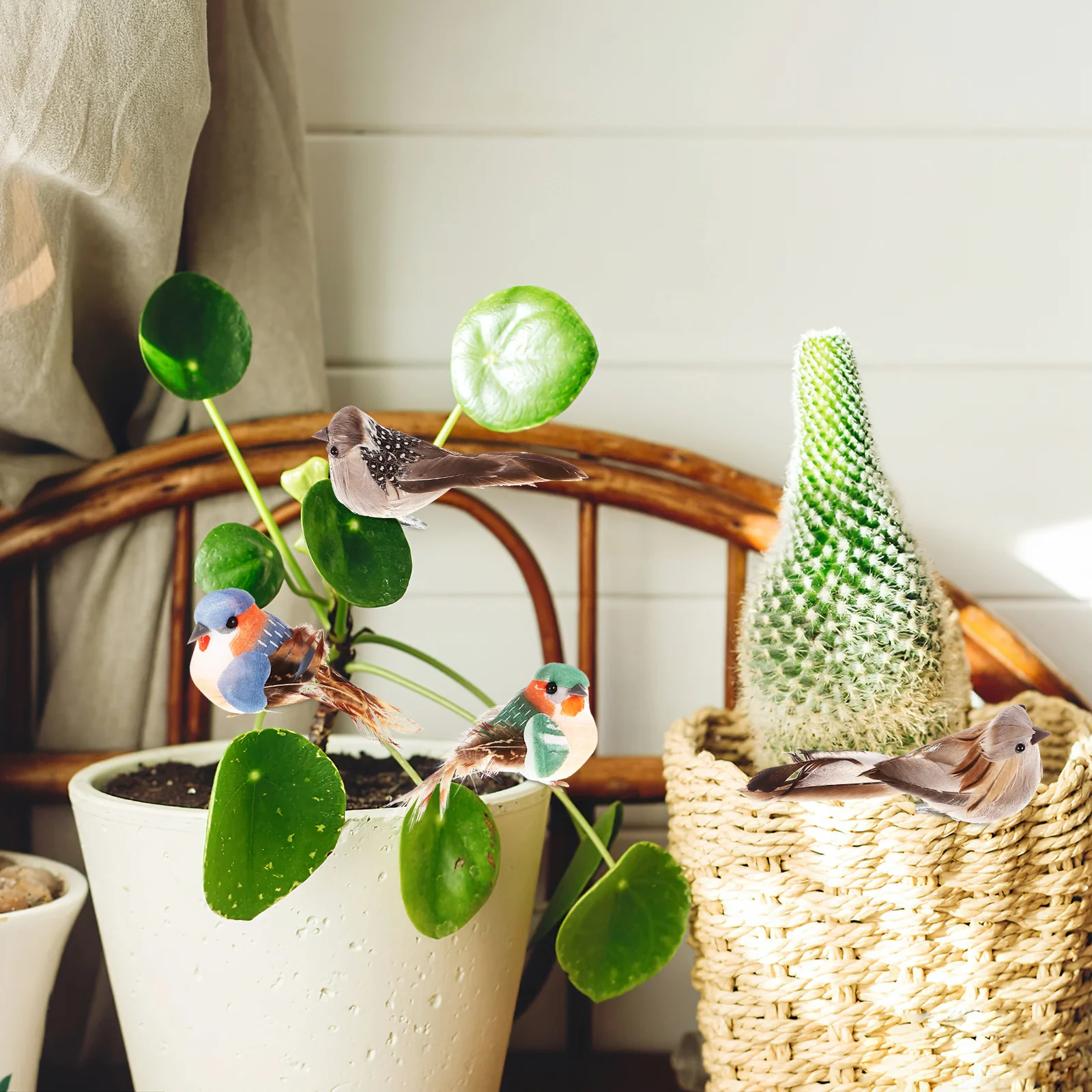 

10 pcs Simulation Foam Birds Artificial Bird Ornaments For Tree Decorative Birds Fake Bird Models Garden Home Office Party