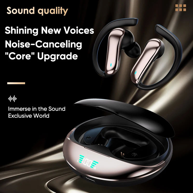 

Беспроводные Bluetooth-наушники-вкладыши BT5.4 с глубоким басом и стереозвуком для iPhone и Android: для бега, тренировок и занятий в спортзале