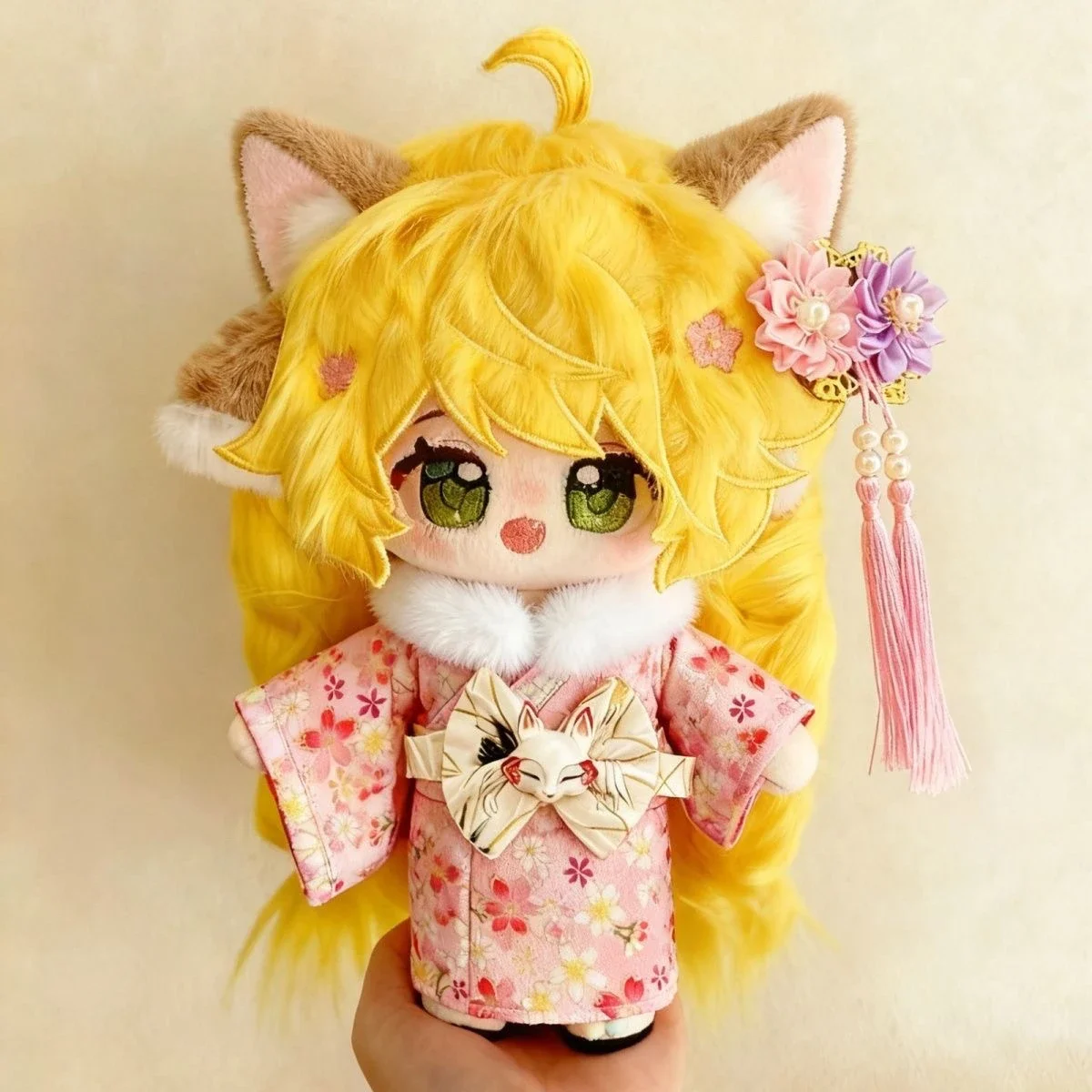 Stuffed 20cm Anime Fox Spirit Matchmaker SUSU Plushies Kids Toy Kawaii Cosplay With Skeleton Body Dress Up Dolls Figures Gift view 6