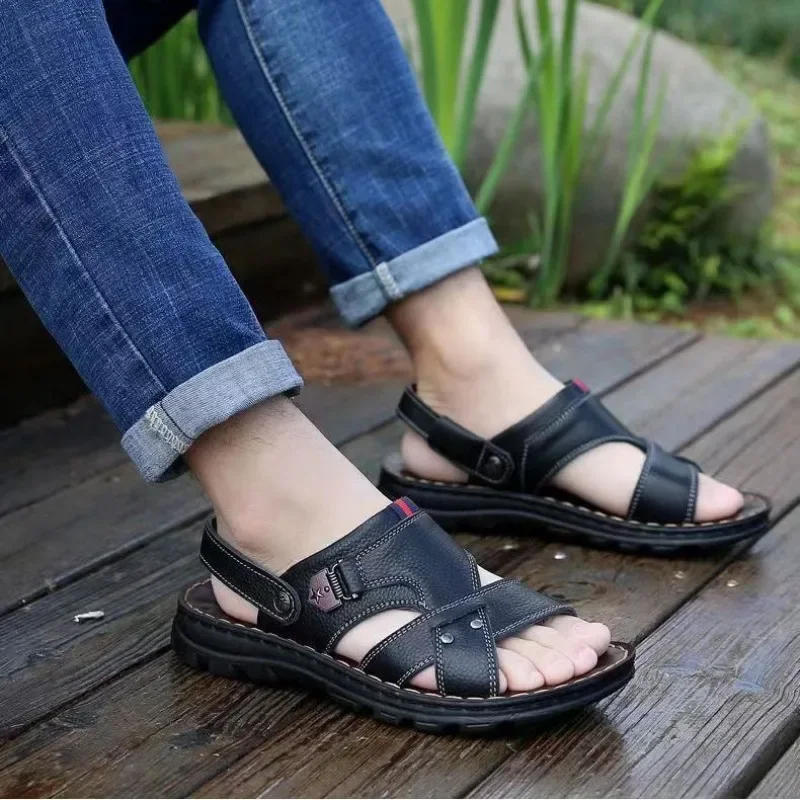 Daily Use Man Sandals Open Toe Rubber Plastic Summer 2024 Shoes for Men Expensives Cheap Liquidation New Fashion Japanese Design