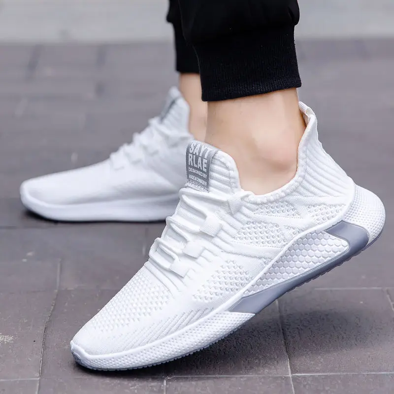 2021 Spring Autumn New Brand Designer Casual Mesh Shoes Men Breathable Running Shoes Men Comfortable All-match Flat Men Sneakers