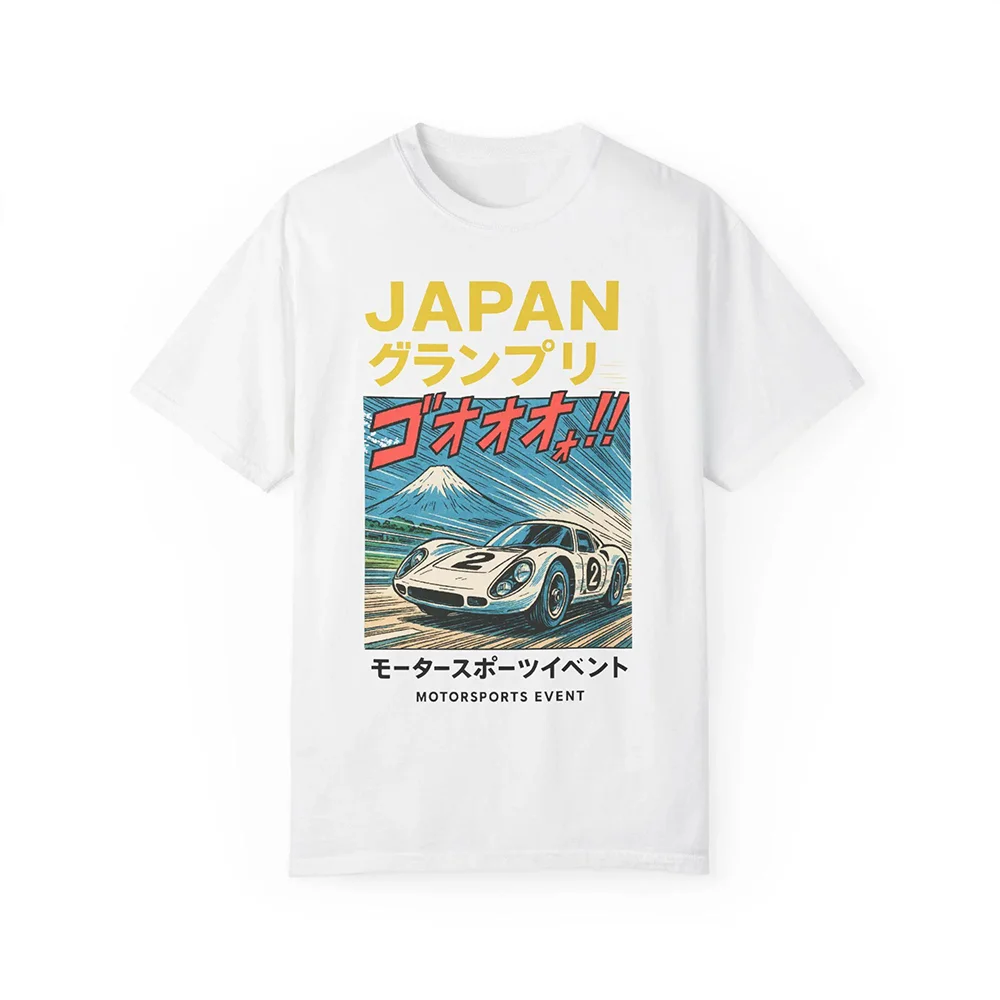 

Japanese Racing Sport Pattern T-Shirt - Suitable For Both Men And Women Retro Racing Shirt For Car Enthusiasts Cotton Garment