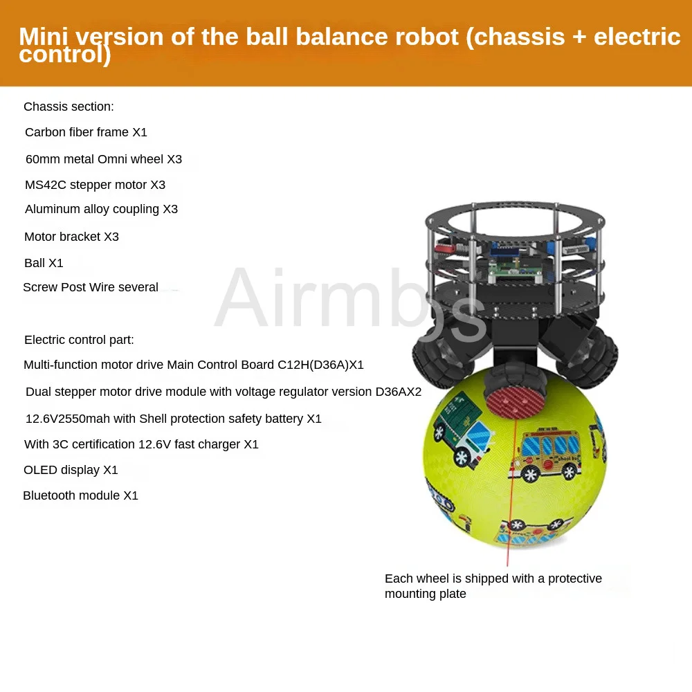 Stm32 밸런스 로봇 볼봇 바디 인텔리전스는 2차 개발 앱 PID 속도 제어 스타터 키트를 지원합니다.