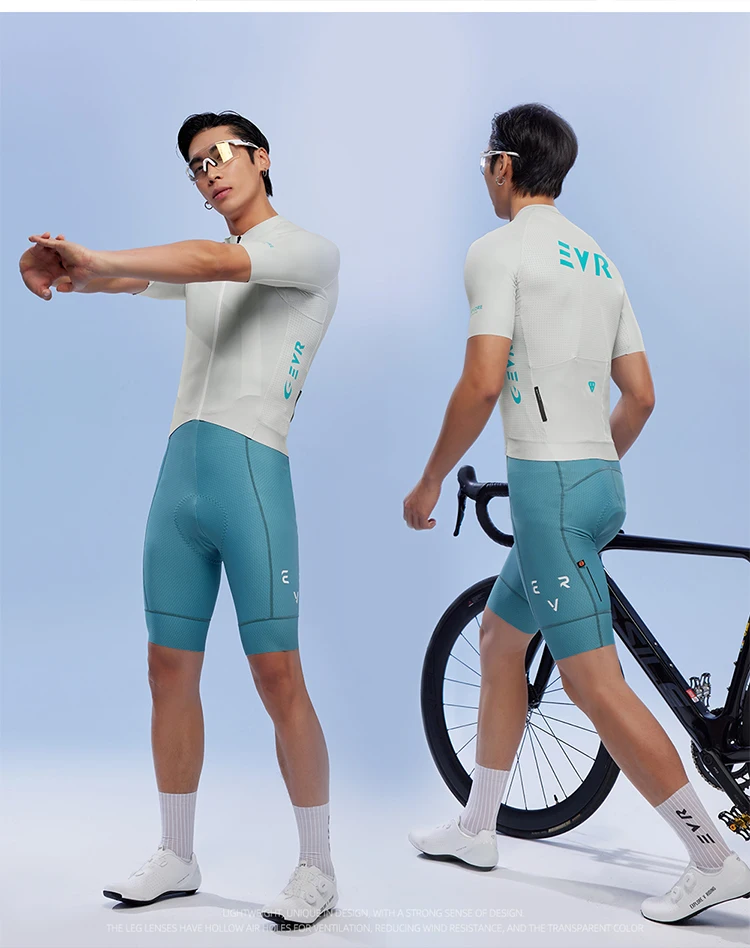 EVR Sommer Herren Radsport-Kurzarmtrikot Outdoor Rennrad-Bekleidung Hochelastisch und Schnelltrocknend Mountainbike-Radtrikot – Detail 21
