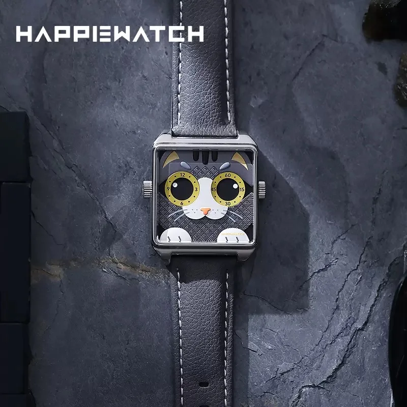 HappieWatch The Shadow Walker A Cool Grey Cat Watch