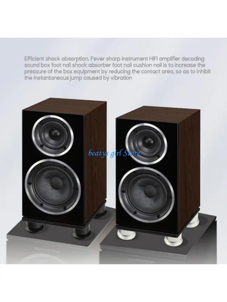 

C7AB Solid Aluminum Alloy Shockproof Foot Nails Foot Pad for Amplifier Player