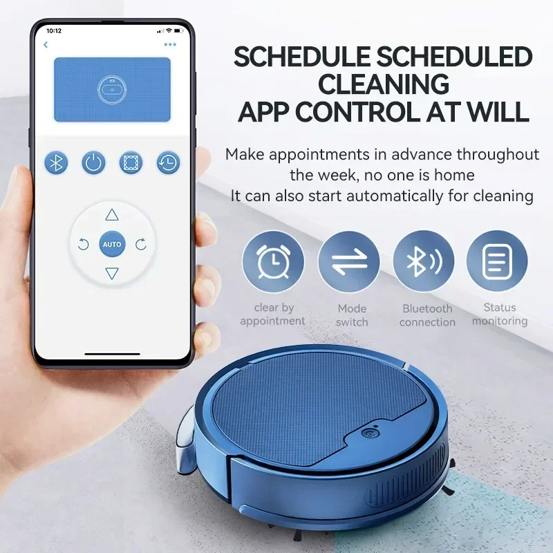 3 in 1 APP Remote Control Robot Cleaner Smart Super Quiet Sweeping and Vacuuming Sweeper Cleaning Machine for Home Office Use