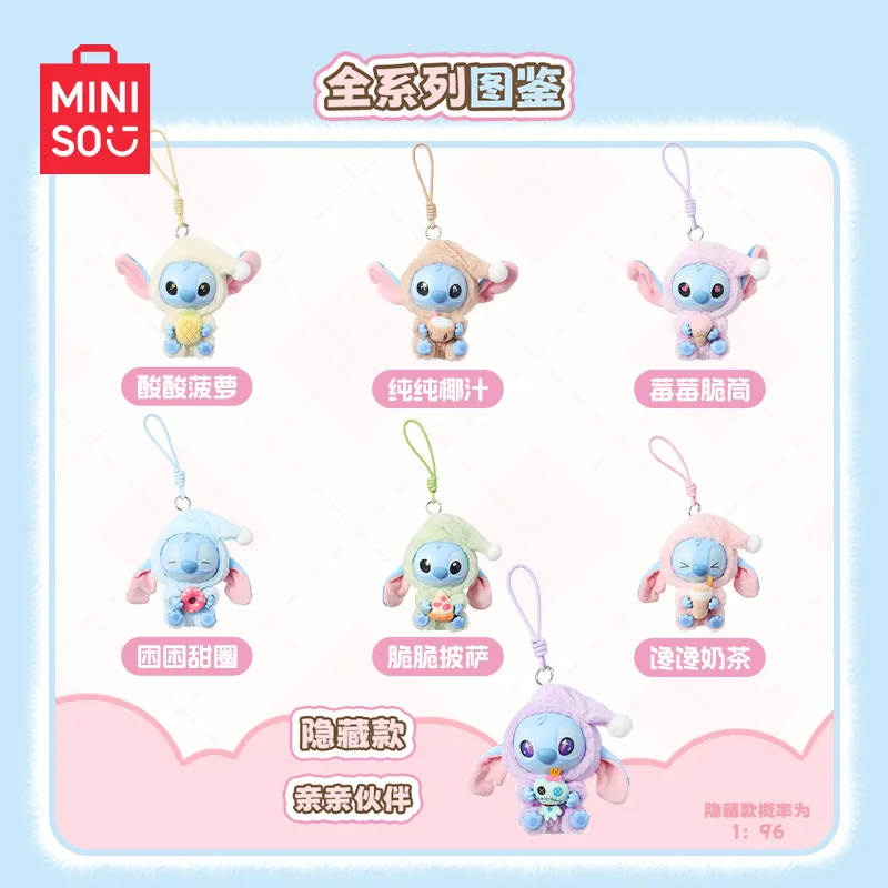 Originele Stitch kan niet te slaperig worden zonder een hapje van een serie Vinyl Blind Box Dolls Hanger Schattige pop sleutelhanger Kawaii Gift