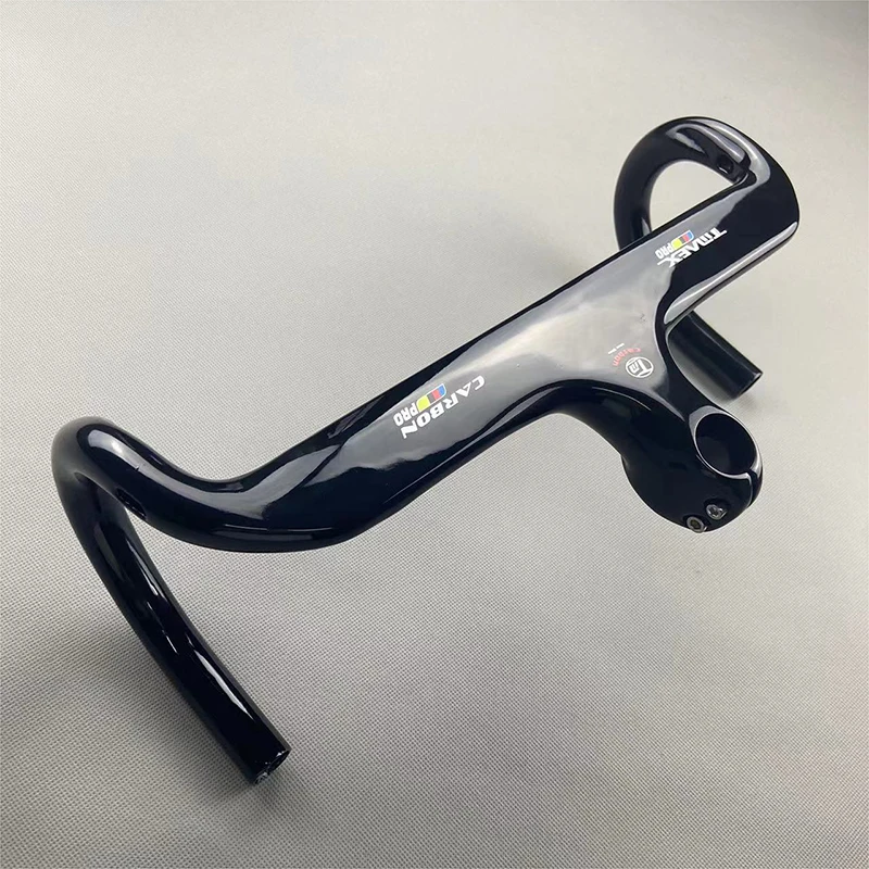 All-carbon fiber Ultra-light downward bending integrated Bend handle UD Glossy/Matte 400／420／440mm is suitable for road bicycles