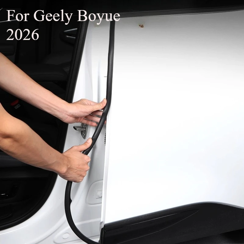 吉利博越2026用ドアシールストリップキット、モデル3-bピラーシーリングセット用防音ゴムウェザーストリップ、ノイズ低減