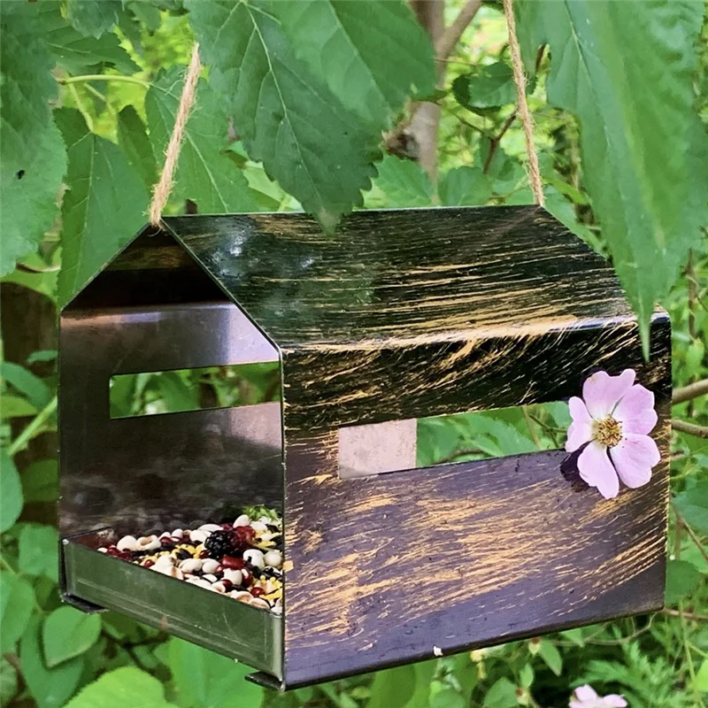 

ABKU-Hanging Feeding Food Dispenser Holder Bird House Outdoor Horticulture Garden Decoration