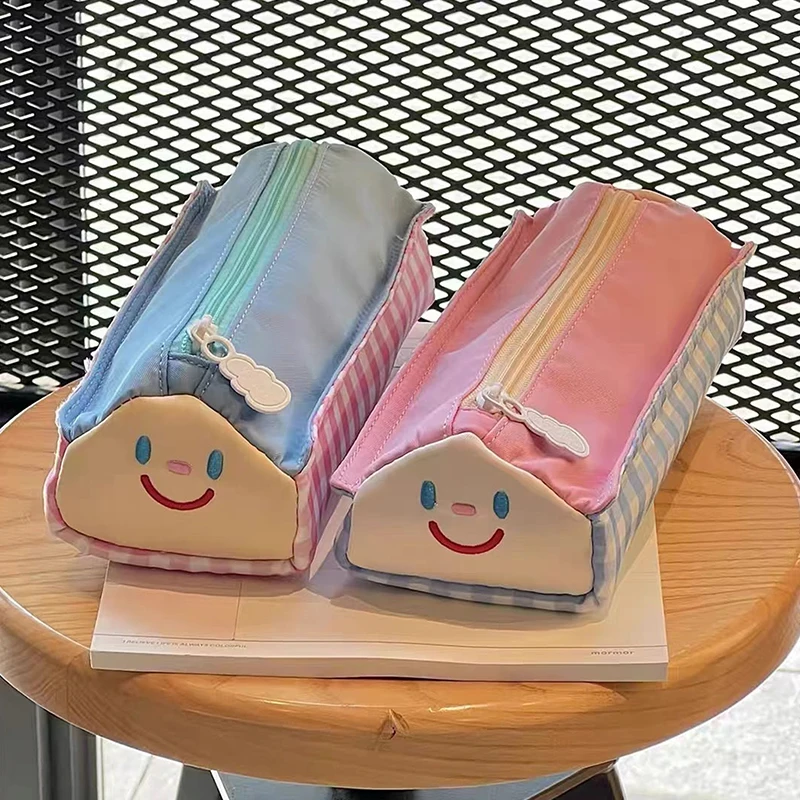 

Adorable House Embroidery Pencil Case School Pencil Box Cute Pencil Bag Kawaii Stationery Bag Multifunctional Storage Bag