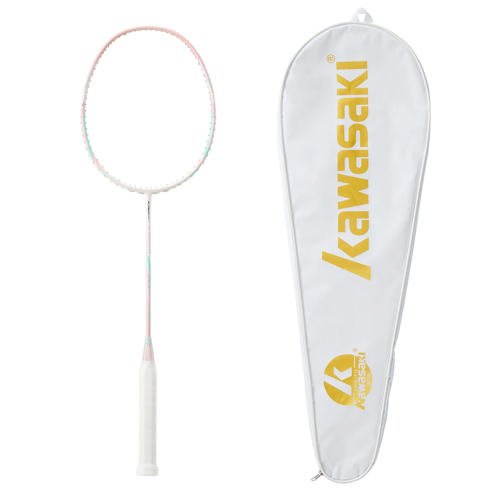 Kawasaki raquette badminton Koolstofvezel 5U Ultra Licht Badminton Ontwerp voor Vrouwelijke Met Badminton Accessoires K2030