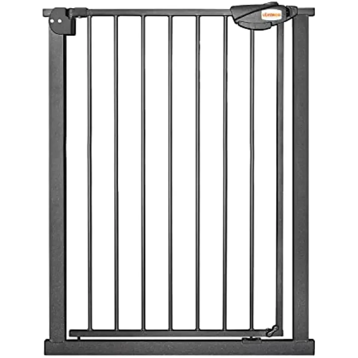 Puerta para bebé, Puerta para escalera de bebé, Puerta de seguridad de 100 cm de altura Cierre automático Cerradura triple Abierta para mantener la puerta de escalera 76-114 cm (Negro)