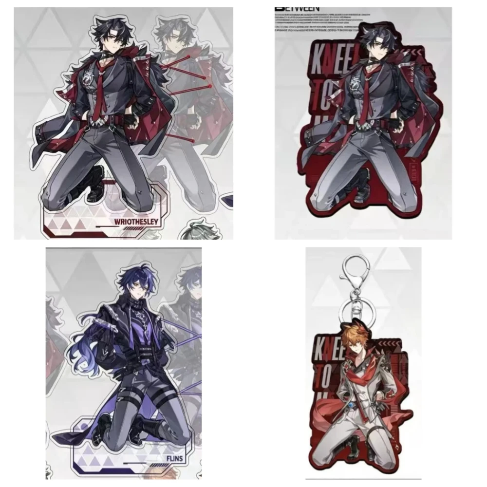 Anime Yuan Shen Game Impacting Wriothesley Flins Tartaglia Alhaitham Acrylic Stand Kneeling Posture Model Decoration Ornament