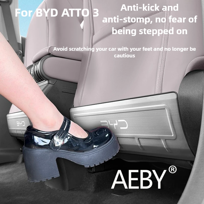 

AEBY For BYD ATTO 3 Smart Driving Edition 2022-2025 Stainless Steel Kick Plate,Anti-Scratch Kids Proof Protector,Guard Set
