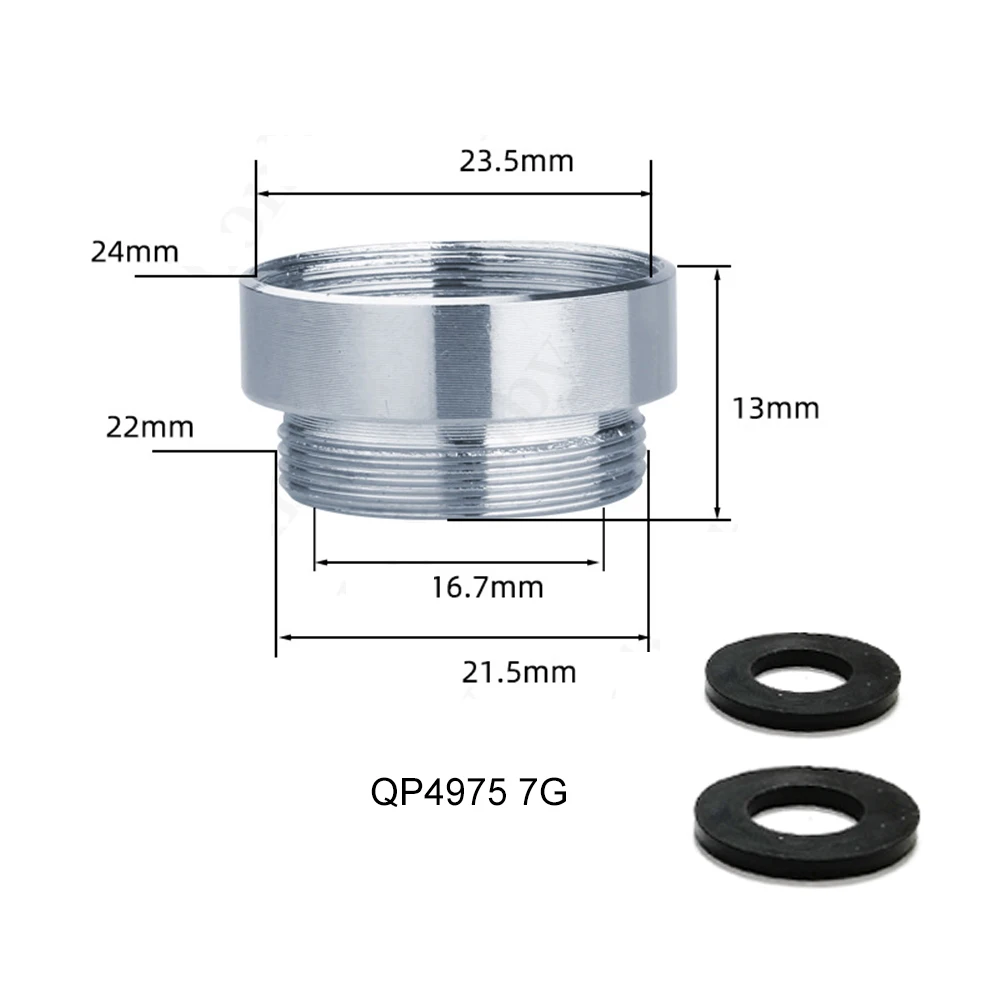 2er-Set Messing-Wasserhahnadapter 1/2 Zoll Auf M16/ Produktbild-Vorschau 3
